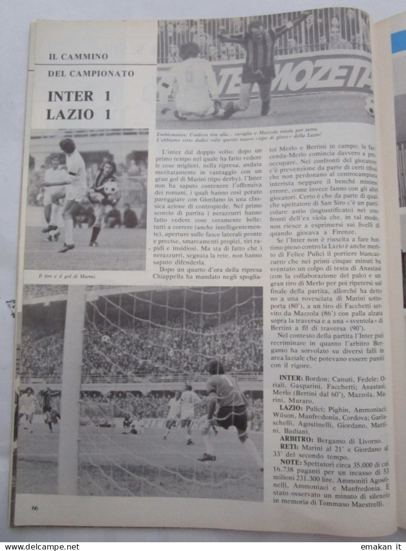 # INTER F.C. N 1 / 1977 MERLO / ANASTASI / INTER LAZIO / INTER ROMA - Deportes