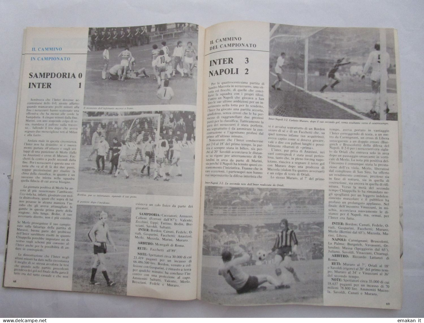 # INTER F.C. N 1 / 1977 MERLO / ANASTASI / INTER LAZIO / INTER ROMA - Deportes