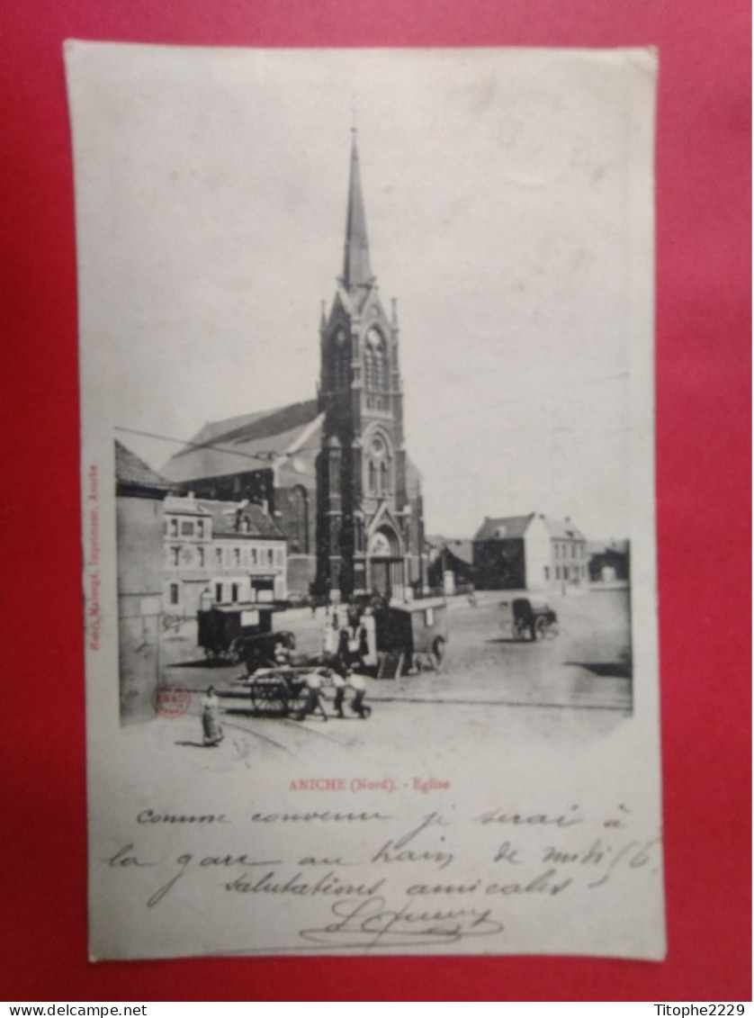 59 ANICHE - Précurseur 1903 - Église (roulottes) - Aniche