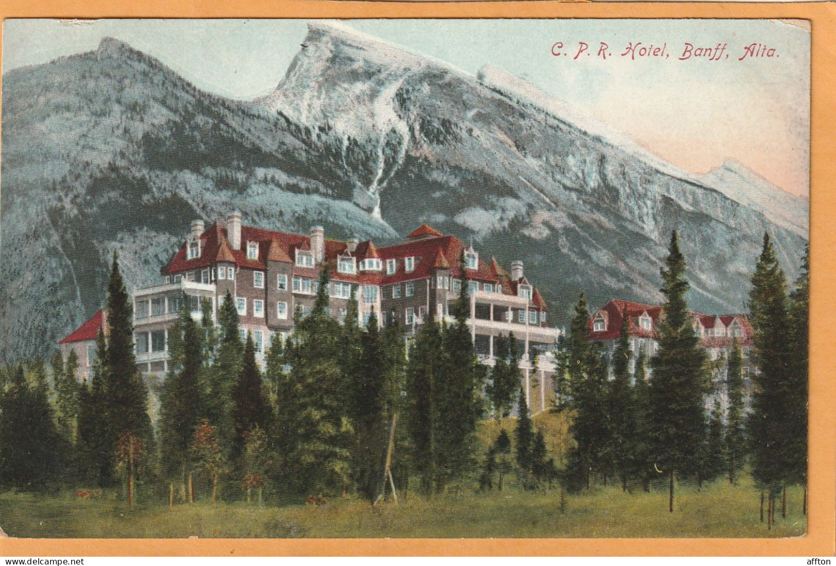 Banff Alberta Canada Old Postcard - Banff