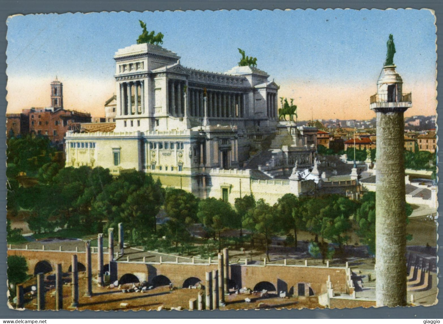 °°° Cartolina - Roma N. 1176 Foro Traiano E Monumento A Vittorio Emanuele Ii Viaggiata °°° - Altare Della Patria