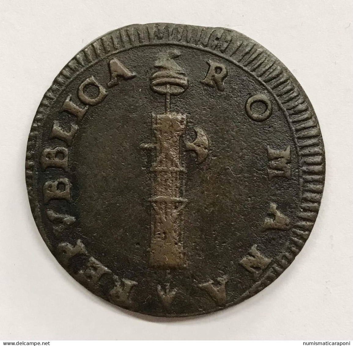 Roma Prima Repubblica Romana 1798-1799 2 Baiocchi Gr. 13,63 Bb/bb+ E.1004 - Emilie