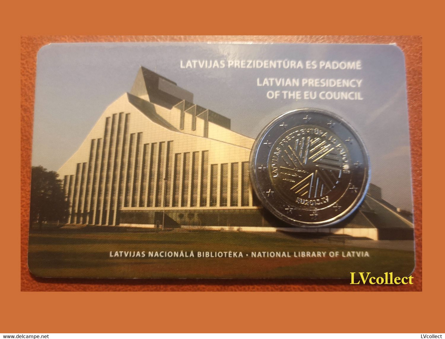 Latvia 2 EURO Coincard BU 2015 Latvian Presidency Of The EU Council - Letland