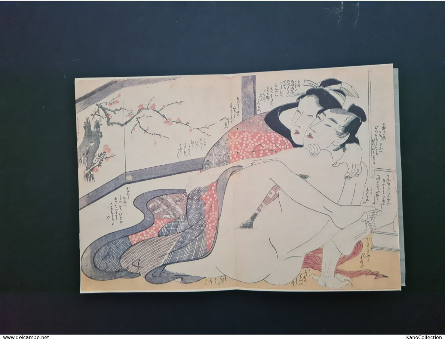 Kitagawa Utamaro, Farbiges Erotisches Leporello. Colour Erotic Fold Out Print, S. Auch Beschreibung - Peinture & Sculpture