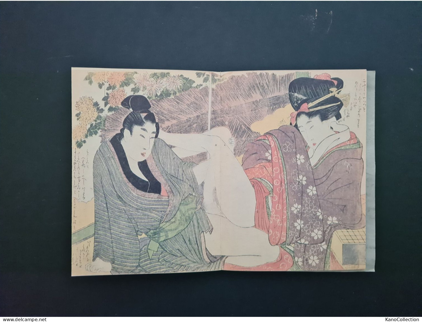 Kitagawa Utamaro, Farbiges Erotisches Leporello. Colour Erotic Fold Out Print, S. Auch Beschreibung - Malerei & Skulptur