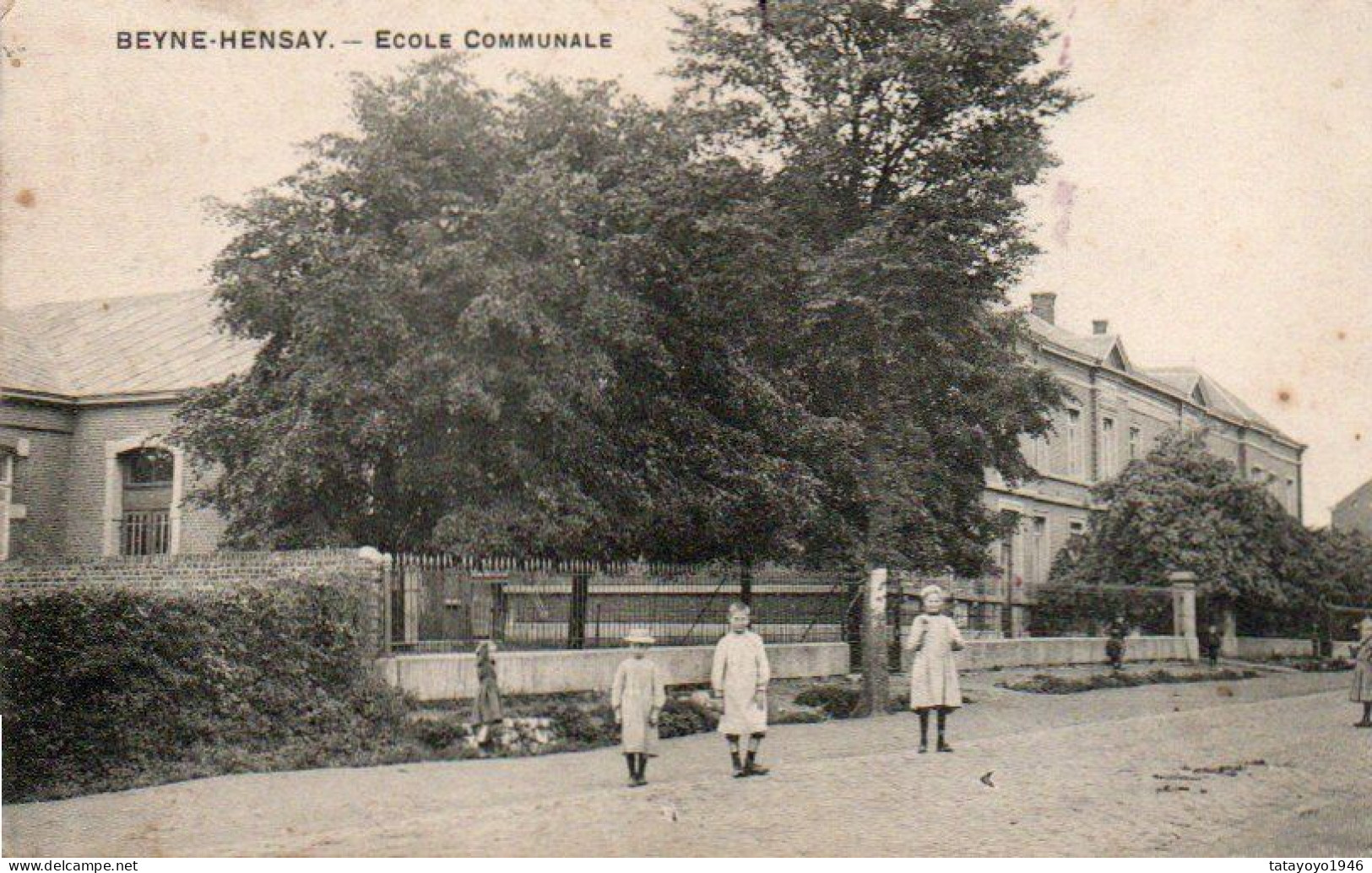 Beyne-Heusay  Ecole Communale Animée Voyagé En 1920 - Beyne-Heusay