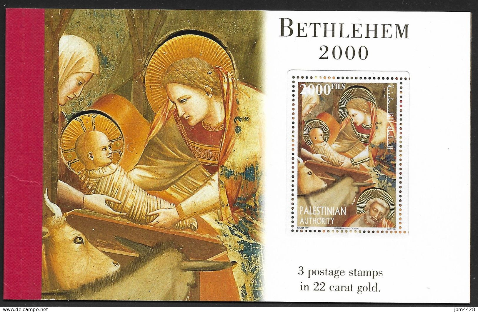 Asie Palestine  1999- 2000 Blocs15 Et 19, Et Carnet Complet Bethlehem Timbres Or 22 Carat Neufs ** - Palestine