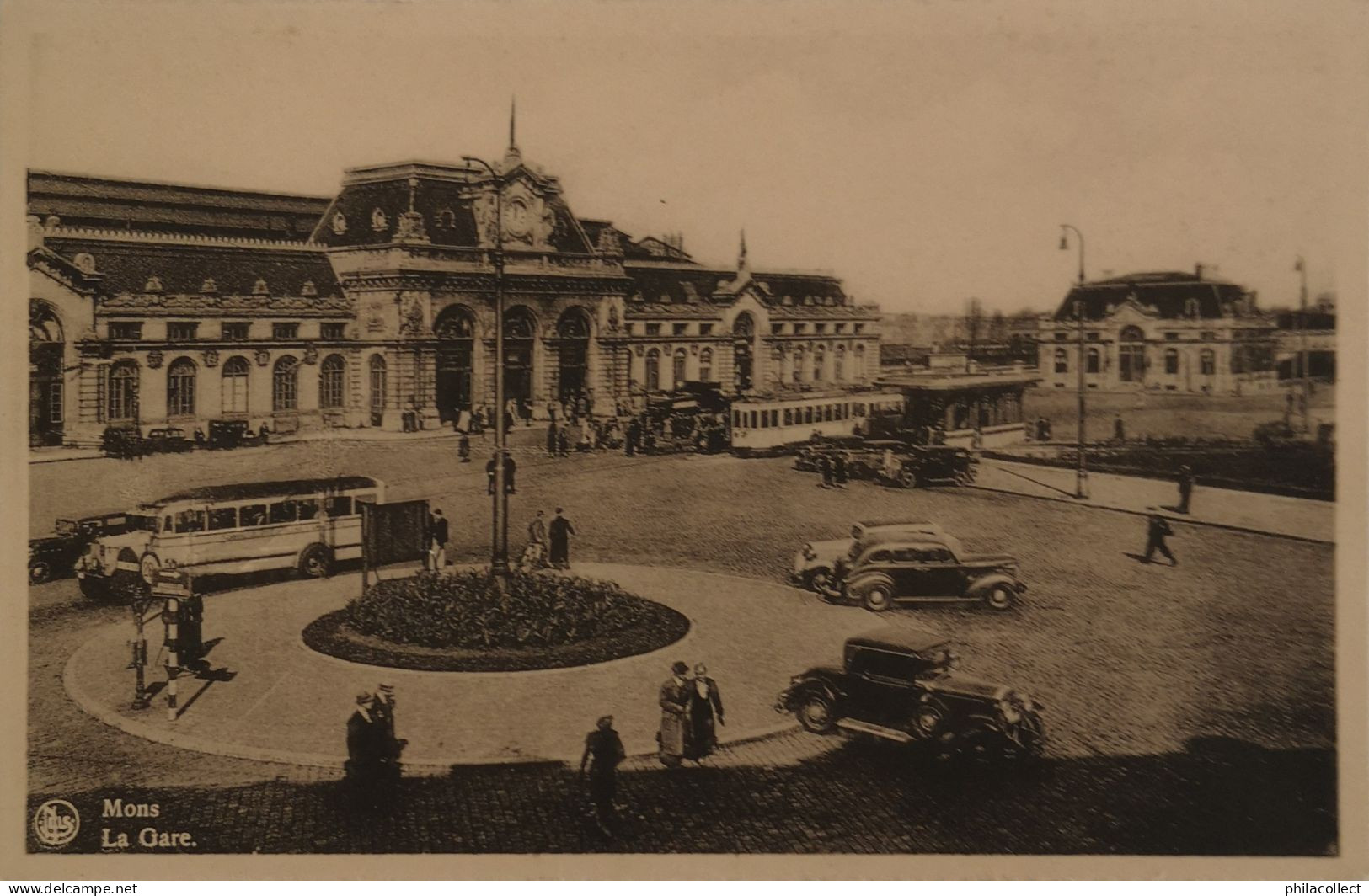 Mons // LA Gare (Autobus En Tram) 19?? - Mons