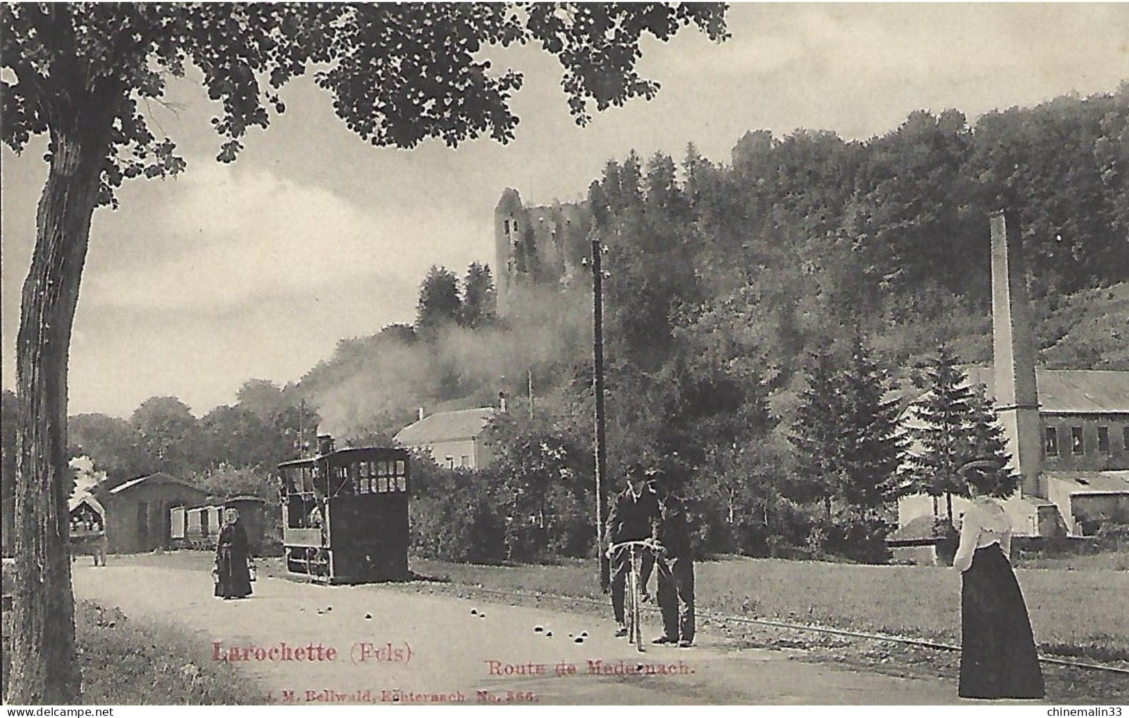 LUXEMBOURG LAROCHETTE ROUTE DE MEDERNACH TRES BELLE   ANIMATION  9X14 REIMPRESSION DE CARTES ANCIENNES - Fels