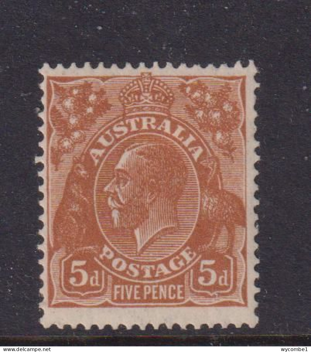 AUSTRALIA - 1931-36 George V 5d Watermark Multiple Crown Over C Of A  Hinged Mint - Nuovi