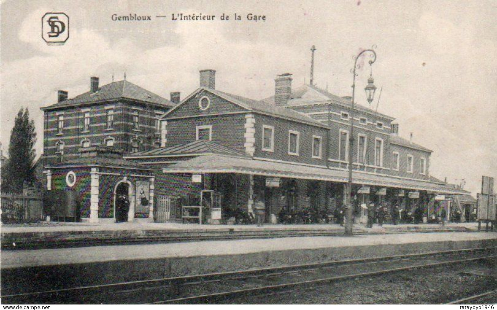 Gembloux Intérieur De La Gare Animée Voyagé En 191??? - Gembloux