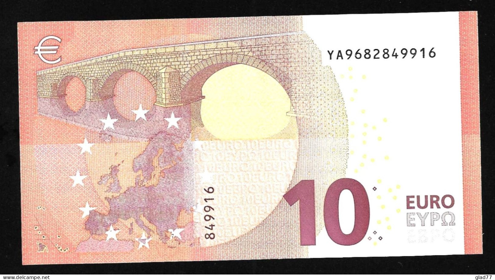 New Issue 2023!! Greece  "Y" 10  EURO  LAGARDE Signature!!  "Y"   Printer Y013H6 GEM  UNC!! - 10 Euro