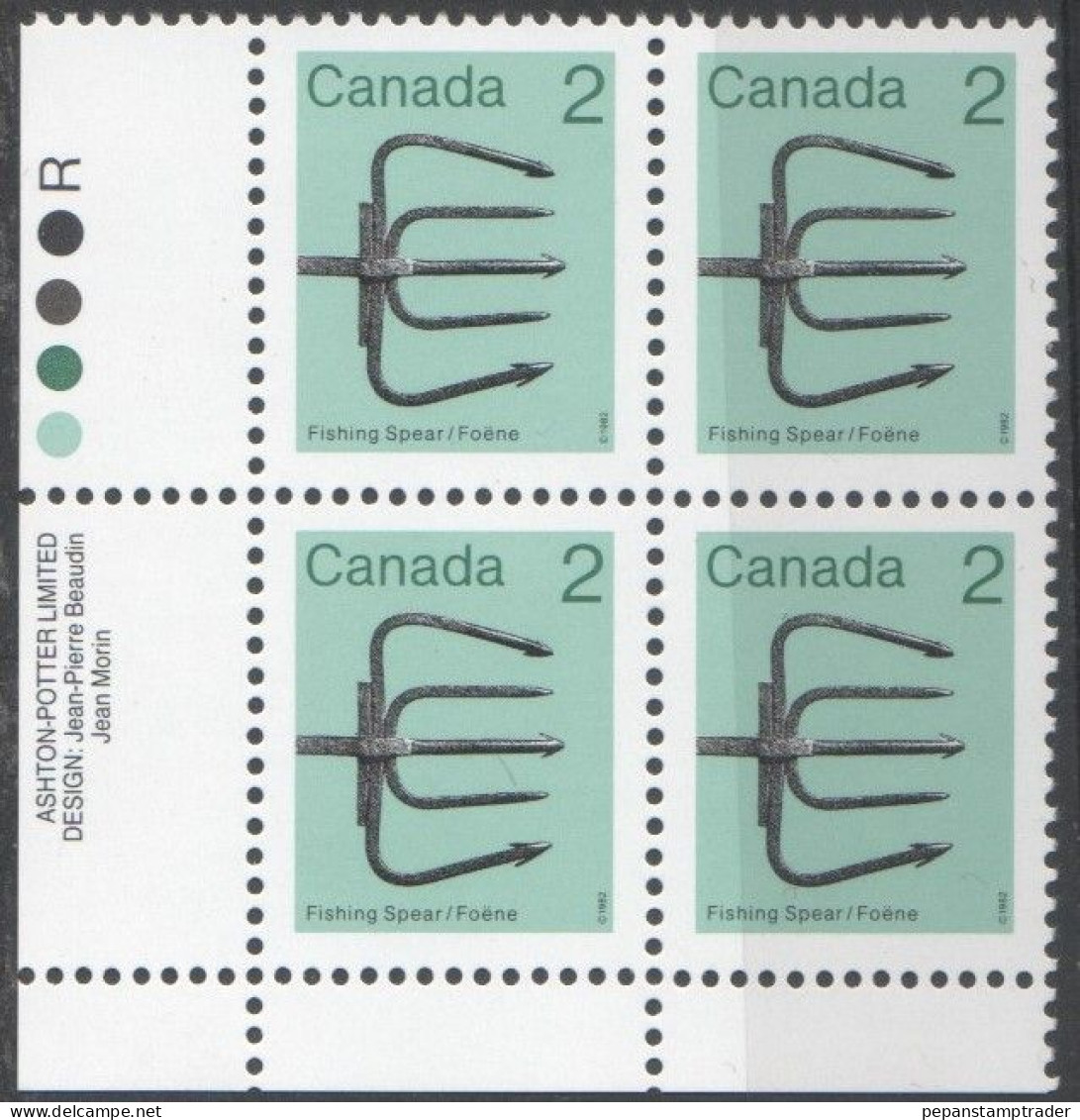 Canada - #918 - MNH PB  Of 4 - Num. Planches & Inscriptions Marge