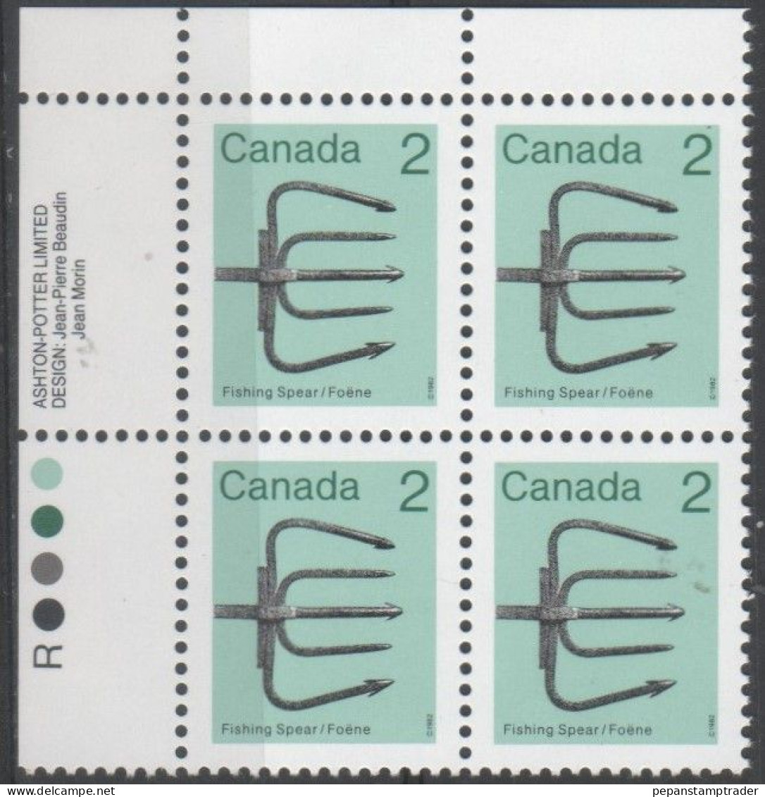 Canada - #918 - MNH PB  Of 4 - Numeri Di Tavola E Bordi Di Foglio