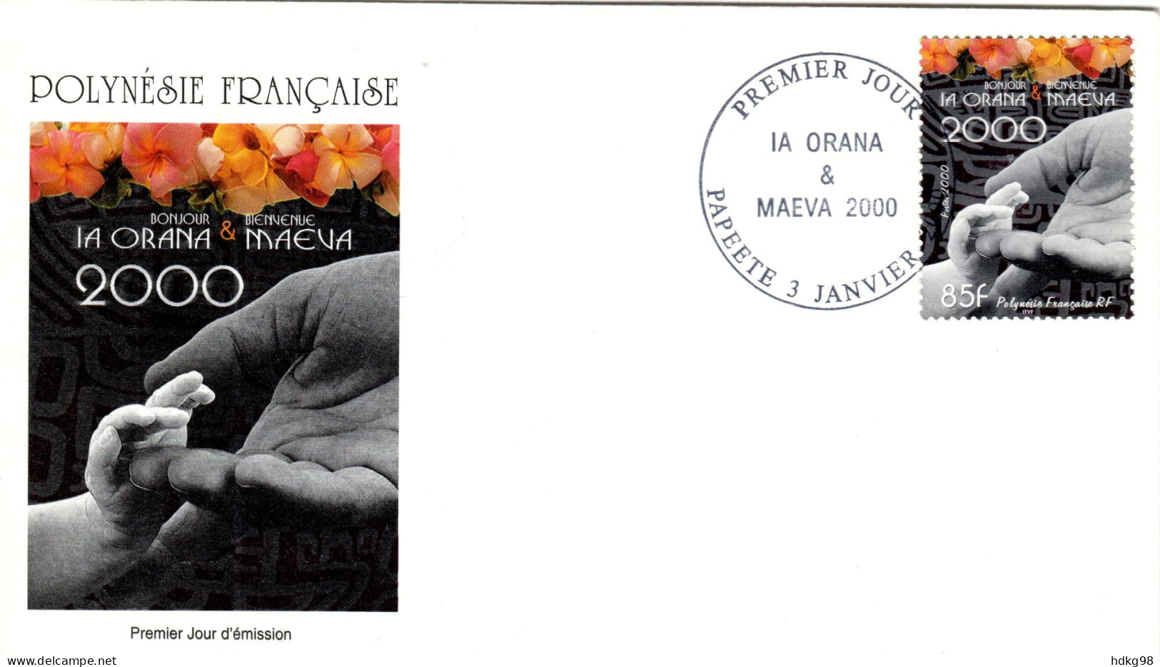 F P+ Polynesien 2000 Mi 811 FDC Hände - Briefe U. Dokumente