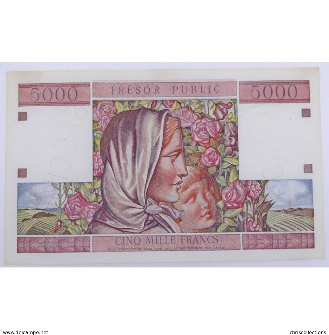 5000 Francs SPECIMEN, Trésor Français Type 1955, O.00, SPL - 1955-1963 Tesoro Público