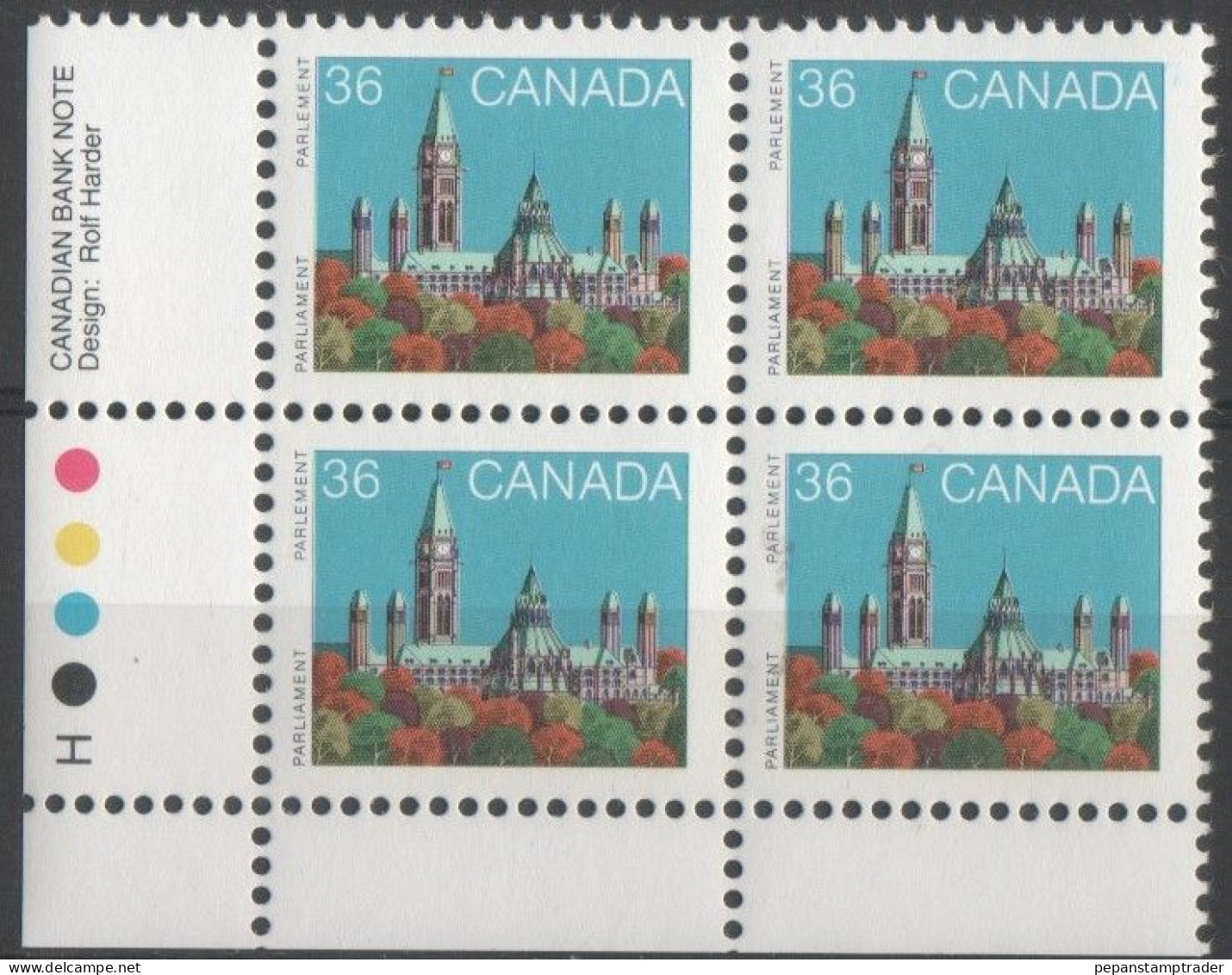 Canada - #926B - MNH PB  Of 4 - Plate Number & Inscriptions