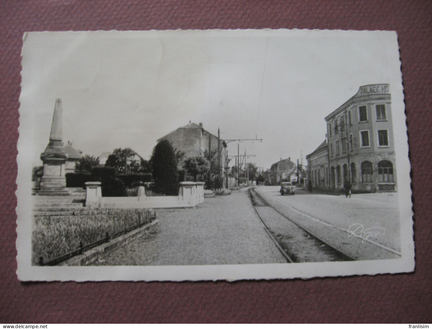 CPA PHOTO 68 WITTENHEIM Rue Principale 1949 Rails Du Tramway PALACE HOTEL - Wittenheim