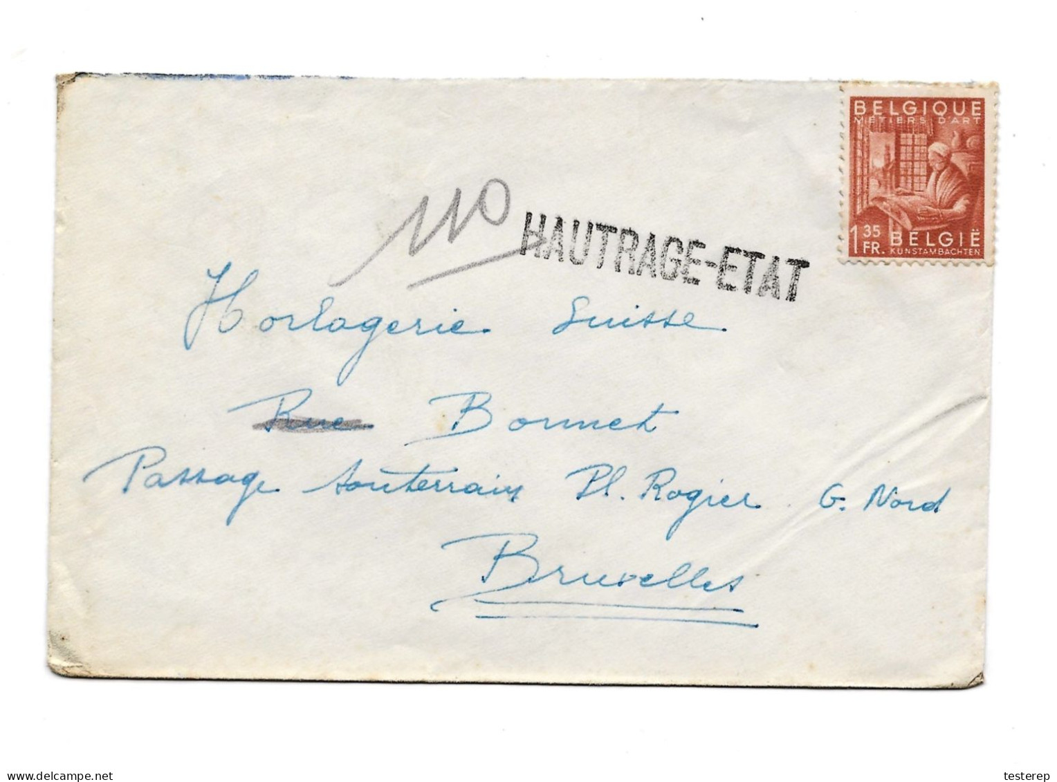 HAUTRAGE-ETAT  Naamstempel Cachet Linéaire N° 762 ( Pas Oblitéré) - 1948 Exportation