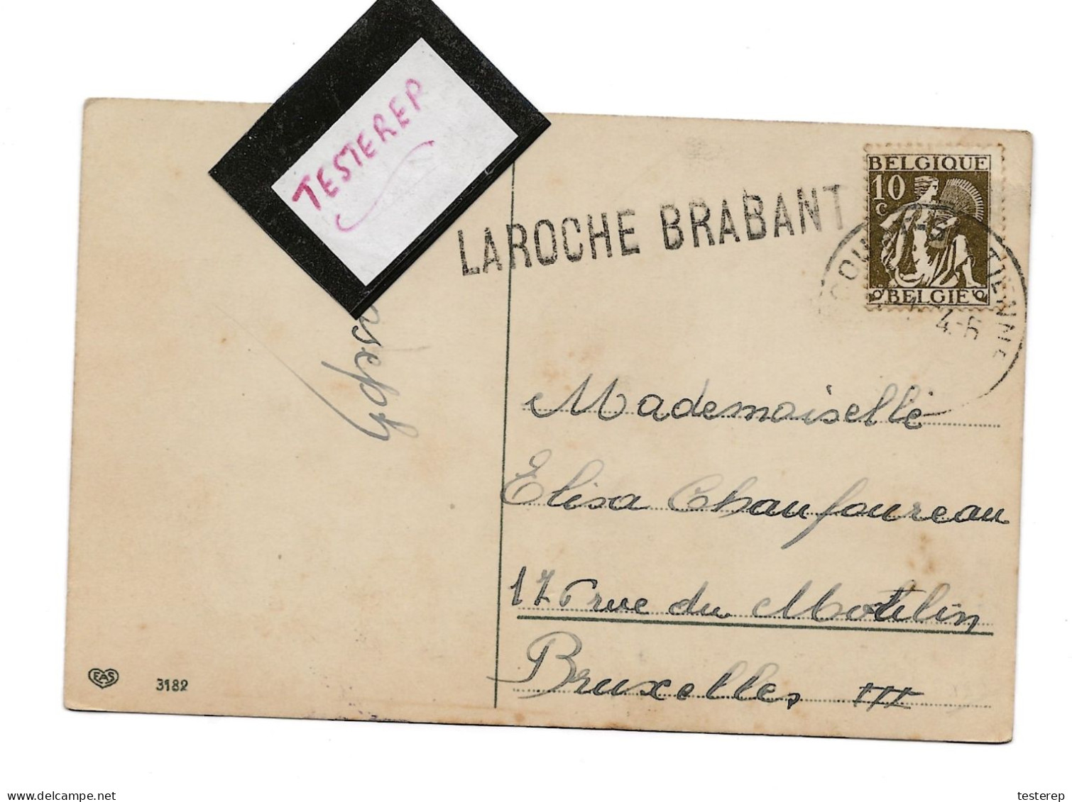 LAROCHE BRABANT Naamstempel Cachet Linéaire N° 337 Court St Etienne 22.12. - 1932 Ceres And Mercurius