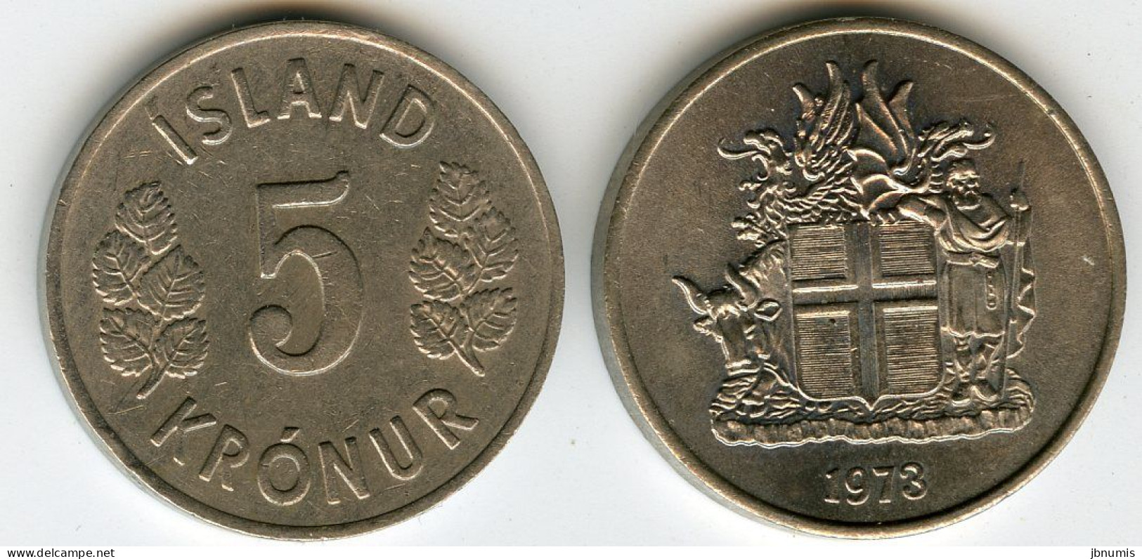 Islande Iceland 5 Kronur 1973 KM 18 - IJsland