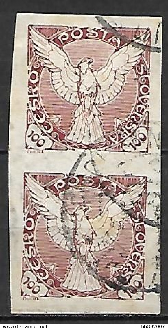 TCHECOSLOVAQUIE     -   Journaux  -  1919 .   Y&T N° 8 En PAIRE Oblitérés - Newspaper Stamps