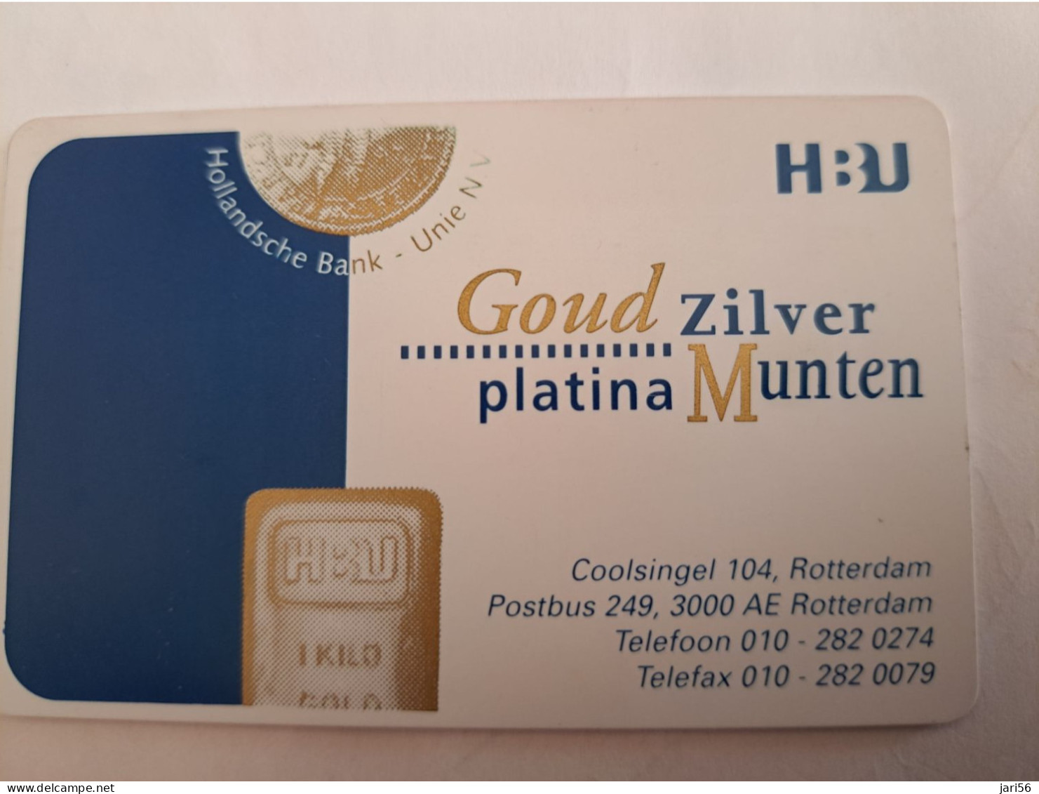 NETHERLANDS / CHIP ADVERTISING / HFL 5,00 / HOLLANDSE BANK UNIE/ GOLD/ COIN  /CRE 063** 14010** - Private