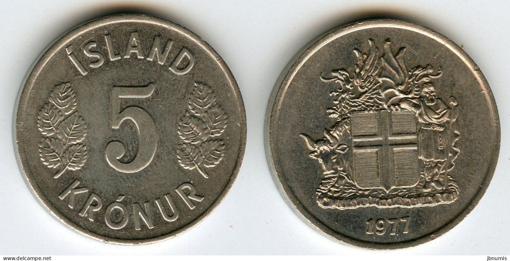 Islande Iceland 5 Kronur 1977 KM 18 - IJsland