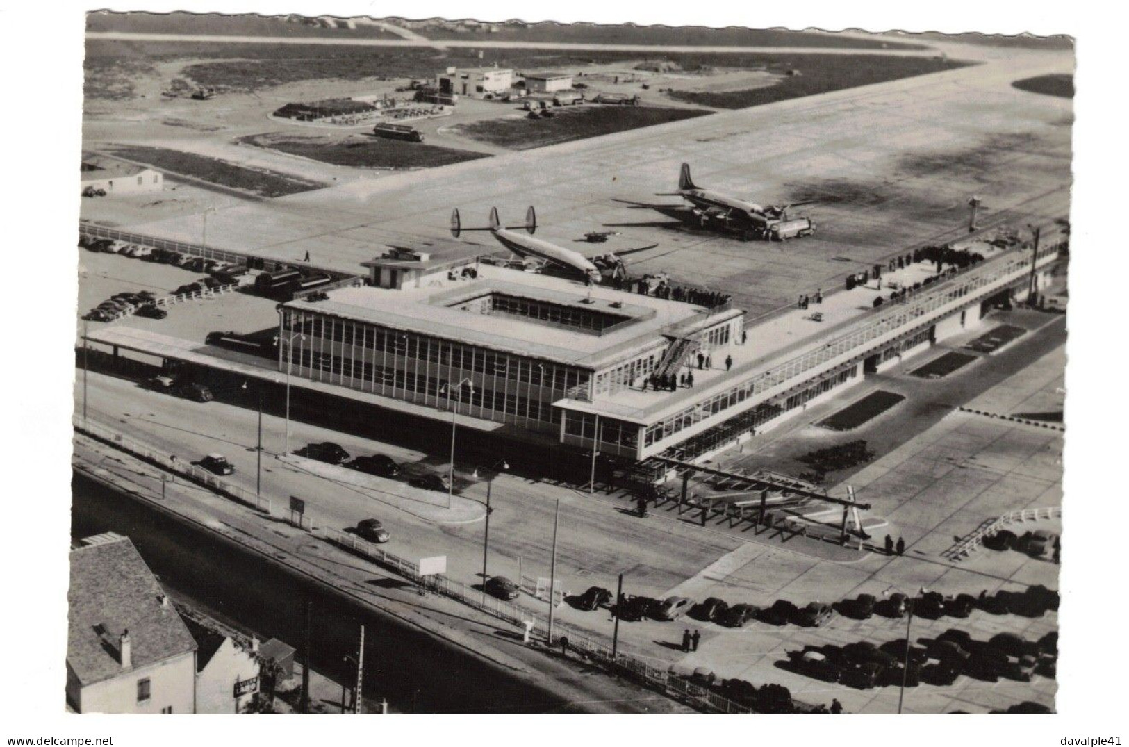 75   AEROPORT  DE PARIS-ORLY   VUE AERIENNE   TRES  BON ETAT      2 SCANS - Flugwesen