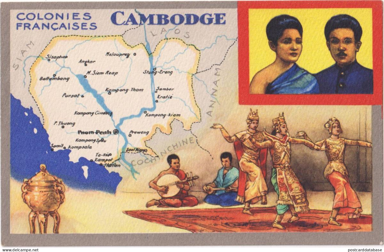 Colonies Françaises - Cambodge - & Map - Alimentazione & Accessori Elettrici