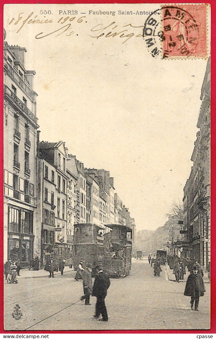 CPA 75011 75012 PARIS - Faubourg St Saint-Antoine (Tramways, Omnibus Se Croisant) - Unclassified