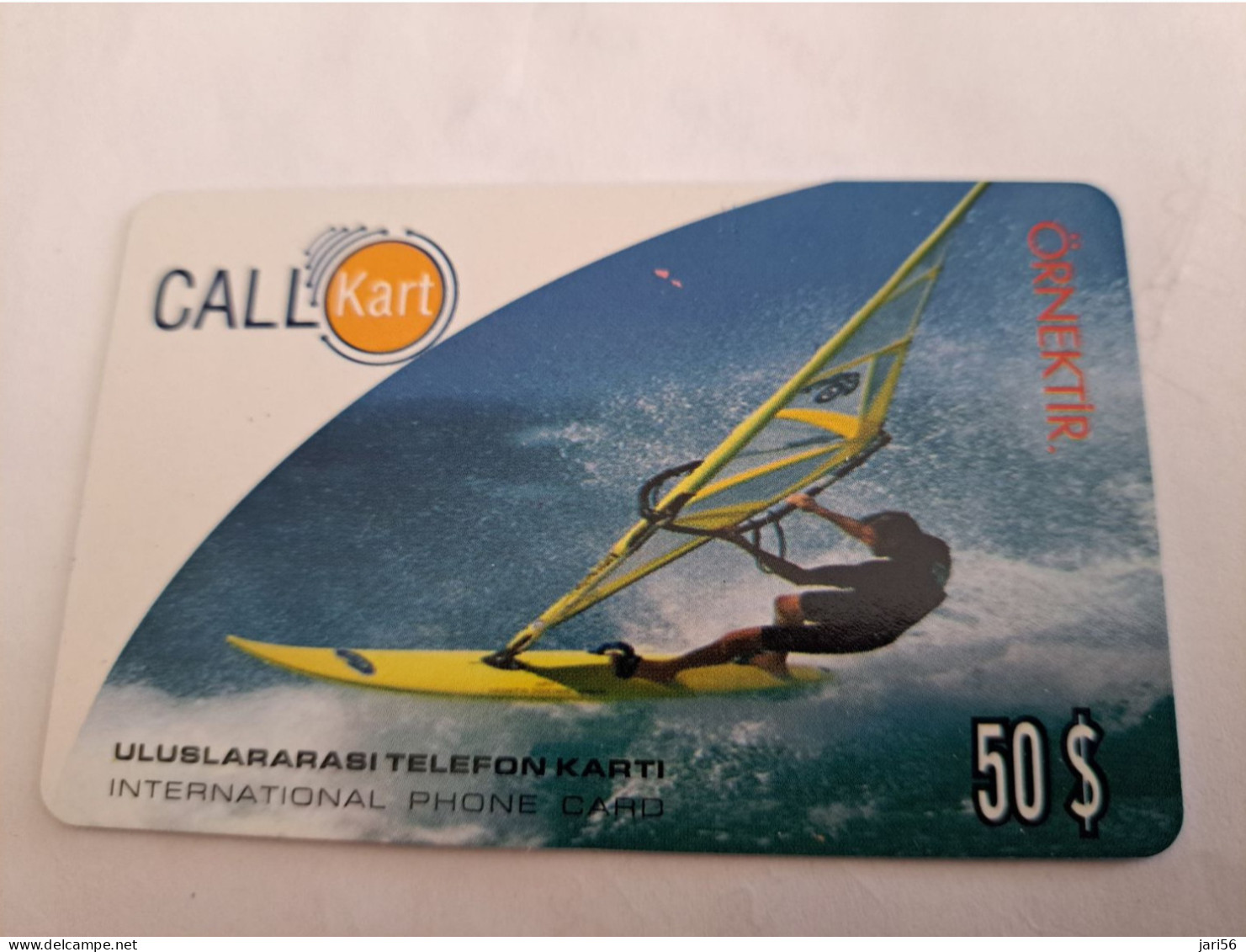 TURKEY/ ORNEKTIR/ / WIND SURFER / $ 50,00 / SAMPLE CARD      NICE PREPAID / SAMPLE  CARD    **14046** - Turkey