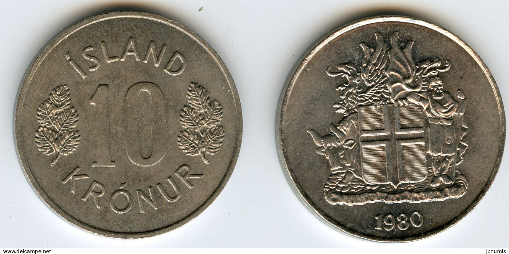 Islande Iceland 10 Kronur 1980 KM 15 - Islande