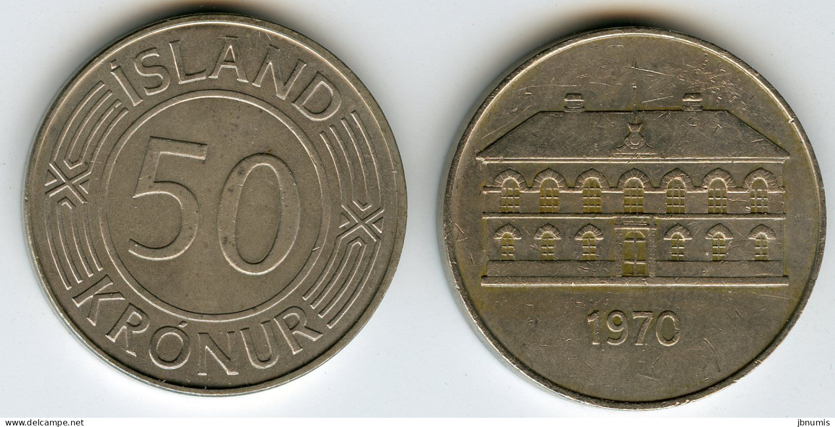 Islande Iceland 50 Kronur 1970 KM 19 - IJsland
