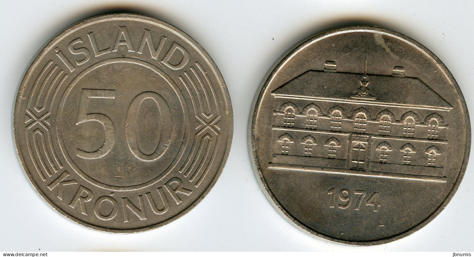 Islande Iceland 50 Kronur 1974 KM 19 - IJsland
