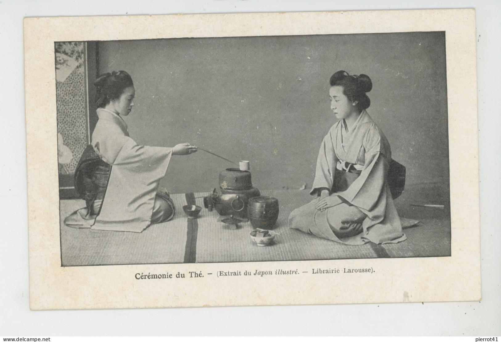 ETHNIQUES ET CULTURES - ASIE - JAPON - JAPAN - Cérémonie Du Thé (carte De Correspondance LIBRAIRIE LAROUSSE) - Asie