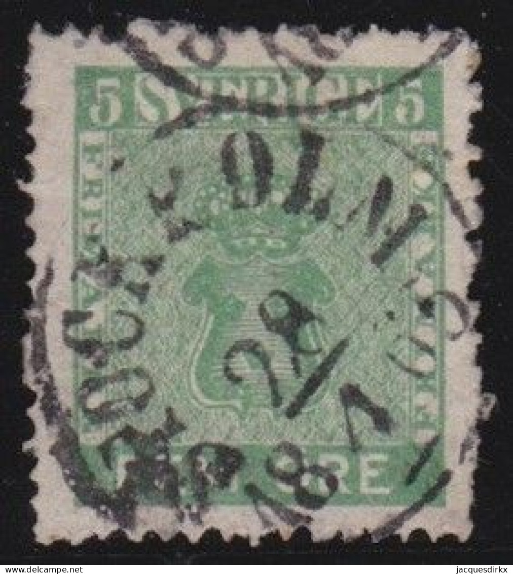 Sweden   .    Y&T   .    6        .     O   .     Cancelled - Used Stamps