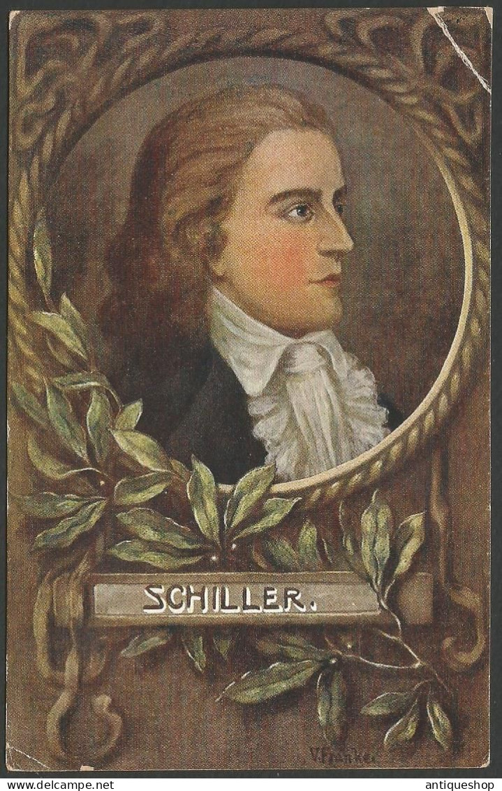 Friedrich Schiller-----old Postcard - Ecrivains