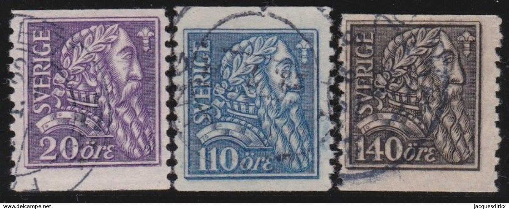 Sweden   .    Y&T   .  151/153   .     O   .     Cancelled - Used Stamps