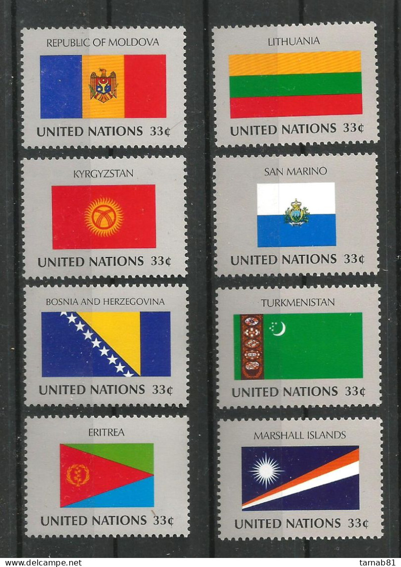 196 Flaggen Flags Drapeaux ONU 1980 1981 1982 1983 1984 1985 1986 1987 1988 1989 1997 1998 1999 2001 2007