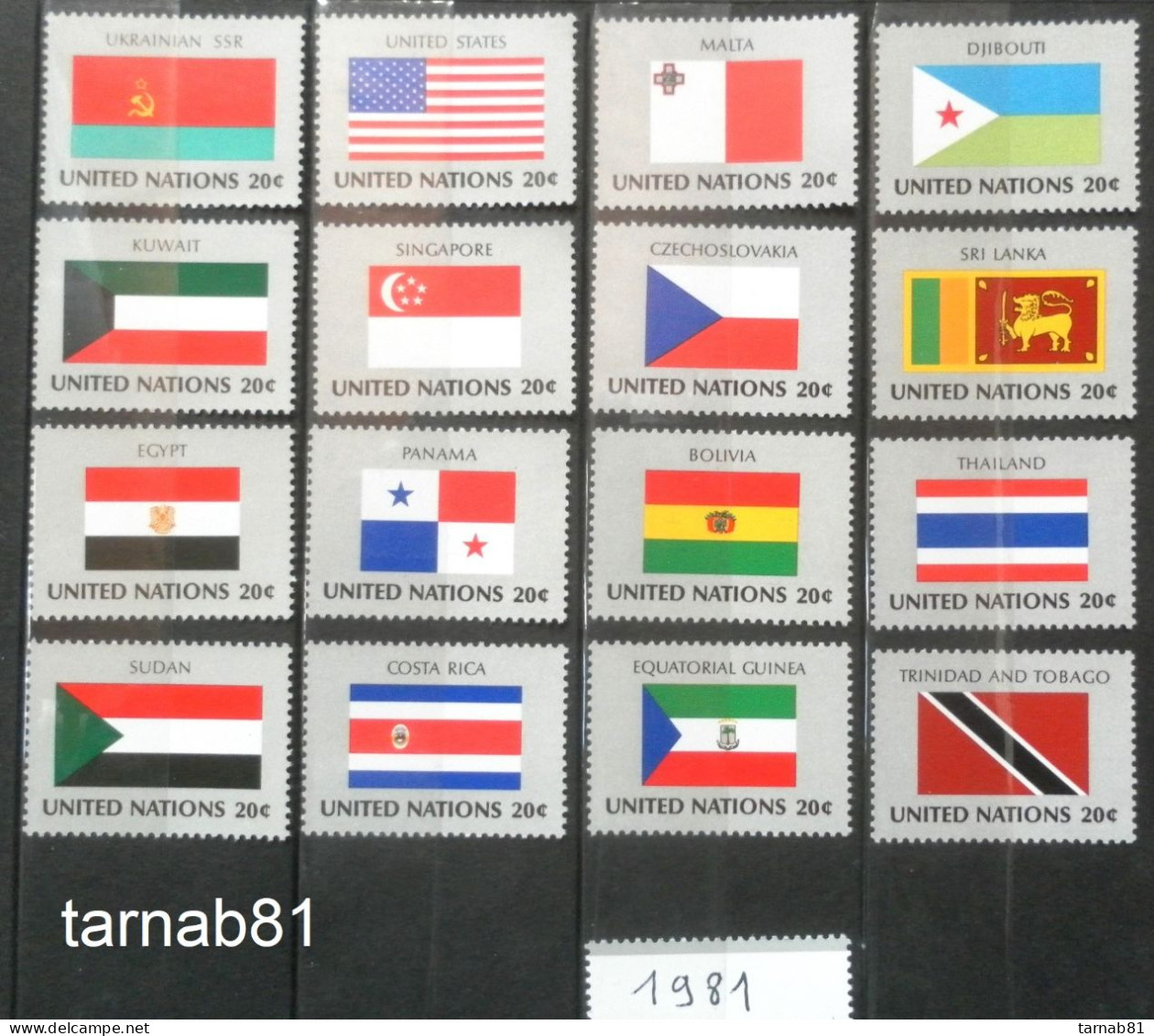 192 Flaggen Flags Drapeaux ONU 1980 1981 1982 1983 1984 1985 1986 1987 1988 1989 1997 1998 1999 2001 - Unused Stamps