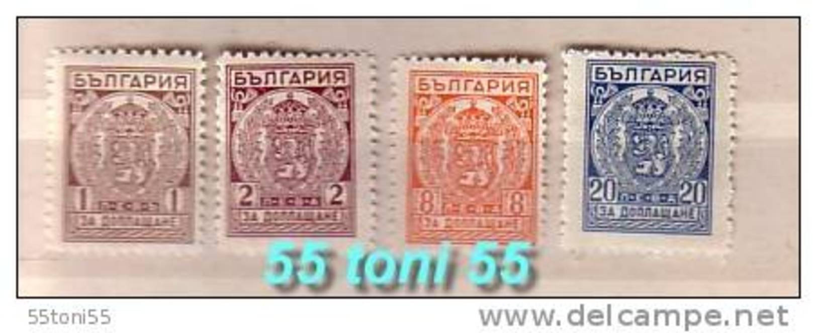 1947  Yvert : Timbres - Taxe 44/47   4v.- MNH (**) BULGARIE  / Bulgaria - Timbres-taxe