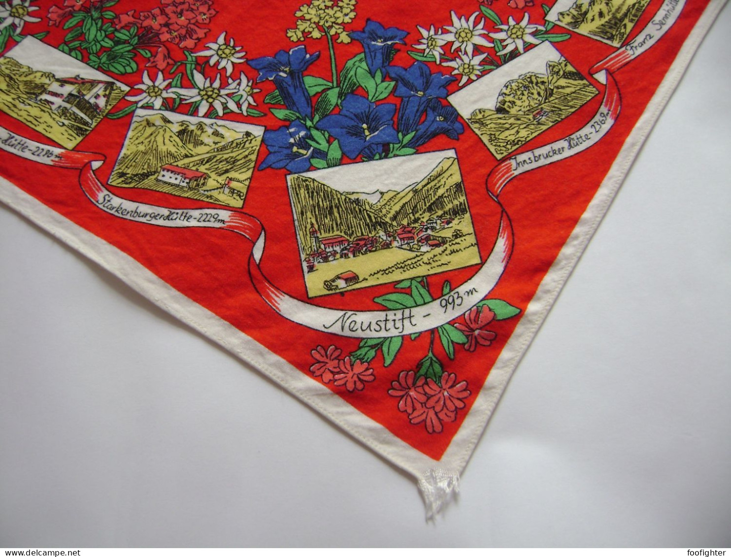 Gruß aus dem Stubaital - Zuckerhütl - scarv Schal foulard - Souvenir aus Tirol