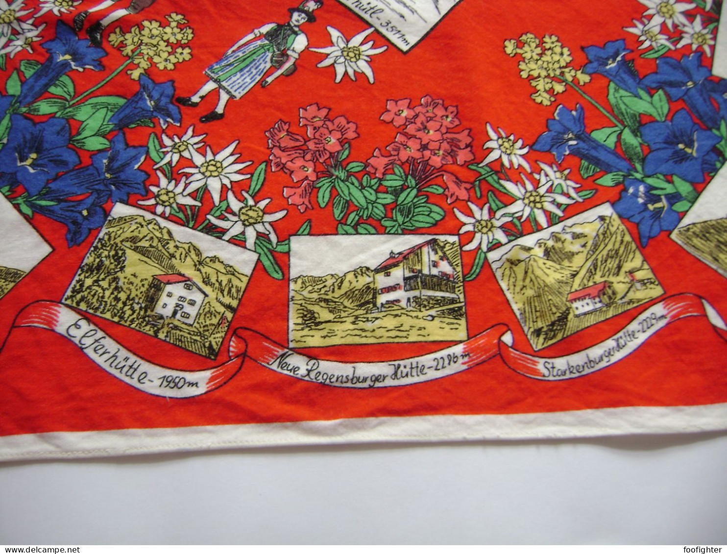 Gruß aus dem Stubaital - Zuckerhütl - scarv Schal foulard - Souvenir aus Tirol