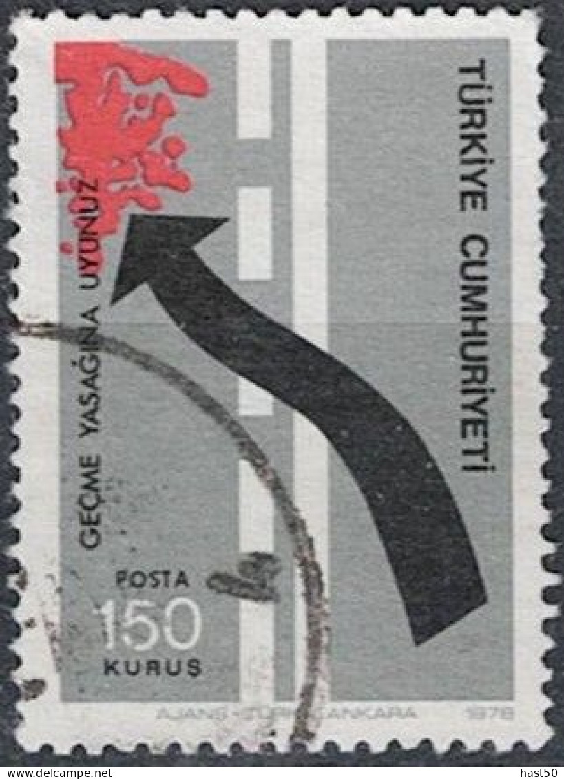 Türkei Turkey Turquie - Fahrbahnmarkierung (MiNr: 2436) 1977 - Gest. Used Obl - Gebraucht