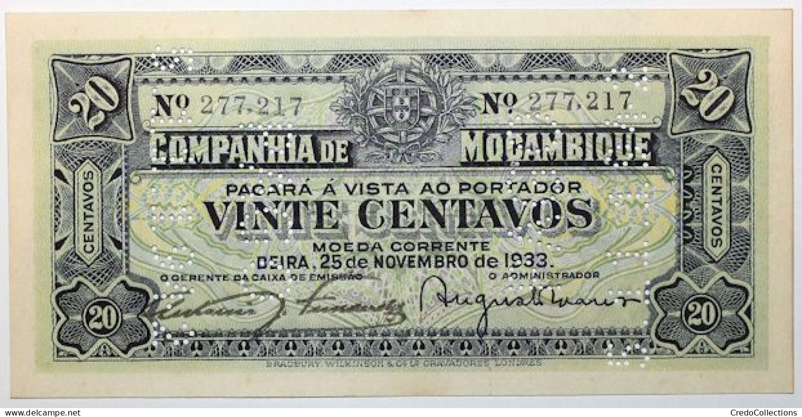 Mozambique - 20 Centavos - 1933 - PICK R29 - SPL - Mozambique