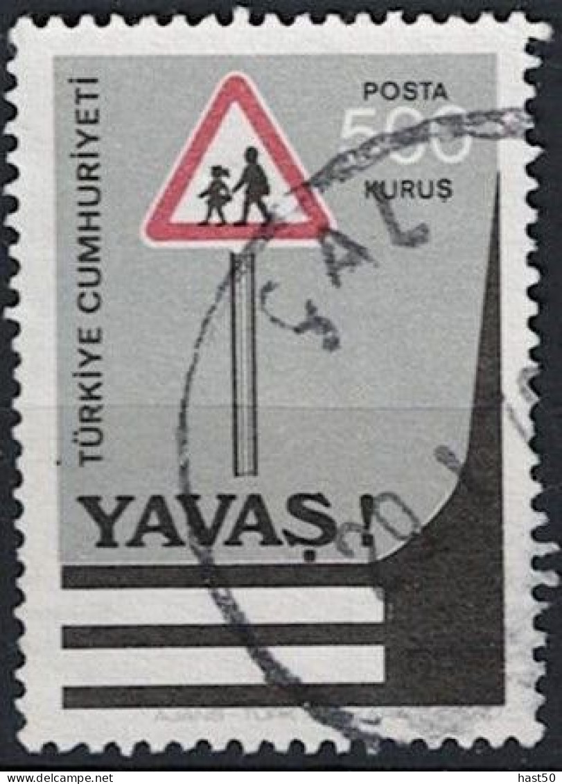 Türkei Turkey Turquie - Verkehrszeichen, Fußgängerüberweg (MiNr: 2438 A) 1977 - Gest. Used Obl - Usati