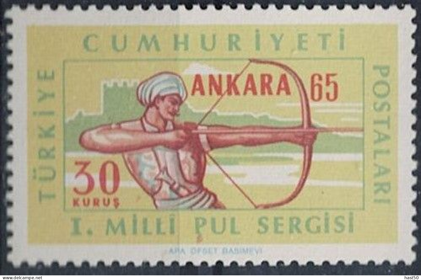 Türkei Turkey Turquie - Briefmarkenausstellung „Ankara 65“ (MiNr: 1966/8) 1965 - Postfrisch ** MNH - Usati