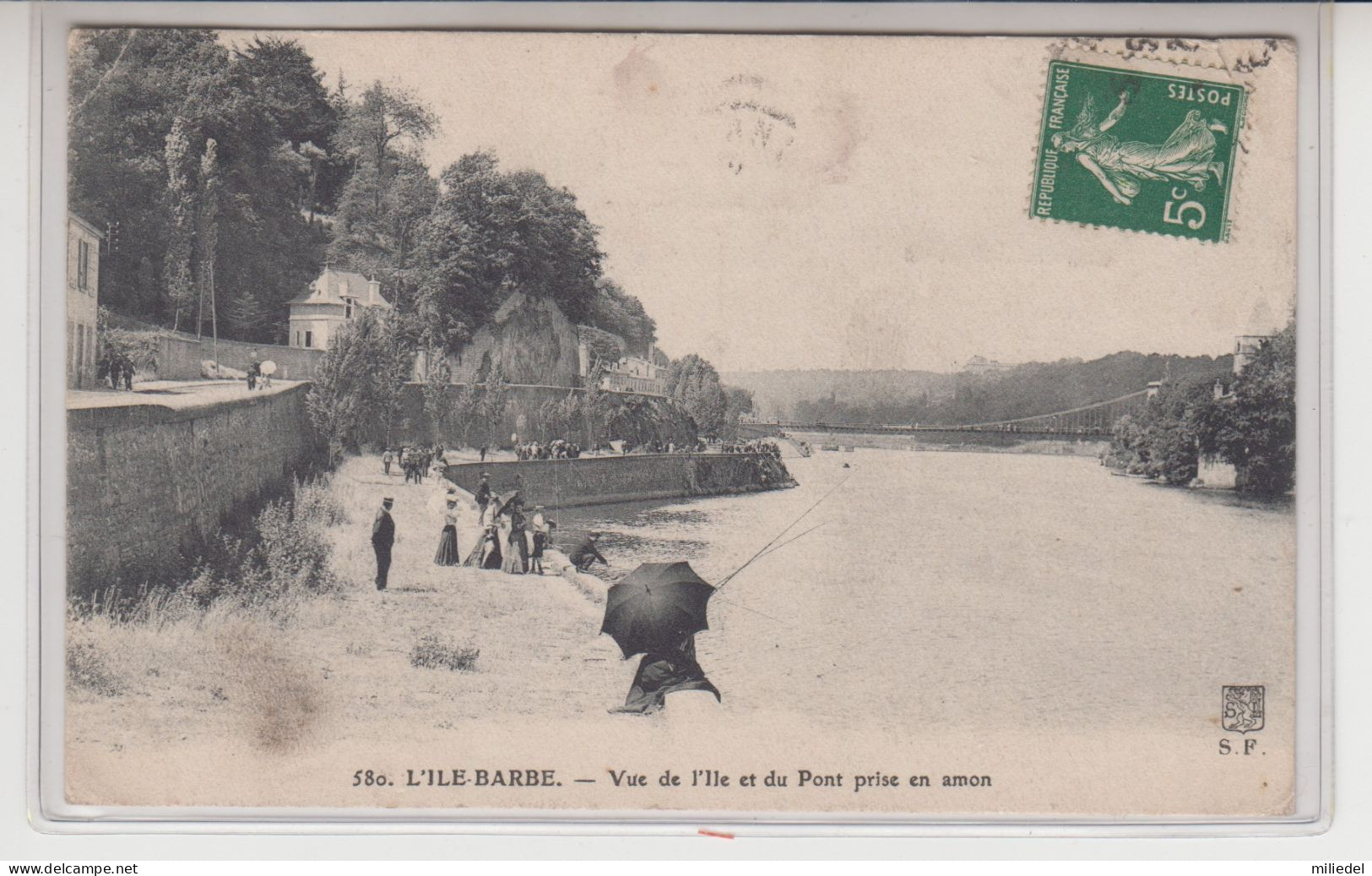 FB 113 /  LYON  /  L'ILE - BARBE / Vue De L'Ile Et Du Pont Prise En Amont - Lyon 9