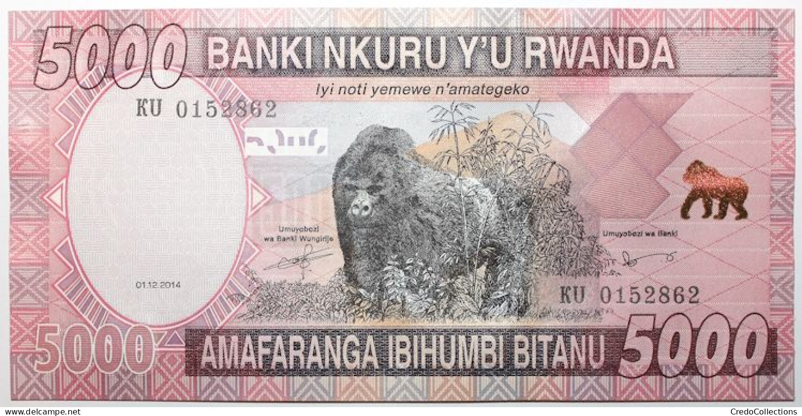 Rwanda - 5000 Francs - 2014 - PICK 41a - NEUF - Rwanda